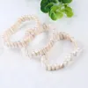 Strand 4-6 9-10mm Cylinder-shaped Natural Freshwater Irregular Shape Baroque Pearl Bead Bracelet Women