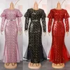 Robes de grande taille MD africaine pour les femmes 2023 Robe de soirée de mariage Robe de sirène Dubaï Turquie Taille Robe de luxe Sequin vêtements Boubou 230921