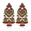 Dangle Kroonluchter Retro Bollywood Kundan Jhumka Jhu Drop Oorbellen Gypsy Mode-sieraden Dangle Dangledangle Levering Sieraden Dhqoc