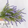 Dekorativa blommor 5st lavendel konstgjord blomma bukett trädgård dekor mariage bröllop brud holding foder artificiales grossist