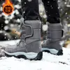 Botas Hombre Cálido Invierno Tallas grandes Nieve Moda Ocio Trabajo al aire libre con terciopelo Cómodo Algodón para niños