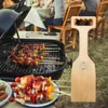 BBQ Tools Accessories Wooden Shovel Utensils Portable Griddle Scraper Kitchen Cookware Grill for Turning Serving Flipping Fitments 230920