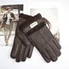 Pięć palców rękawiczki męskie rękawiczki owczeska owczarek zagęszczone wełniane podszewka ciepła i zimna skóra zimowa 230921