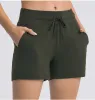 2023New L-151 Pantalones cortos de yoga para mujer Leggings para correr Señoras Trajes de yoga ocasionales Ropa deportiva para adultos Ejercicio para niñas Ropa deportiva Pantalones deportivos Diseñador