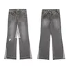 Herr jeans svart vintage tvättade baggy rak gata hög midja breda ben byxor mode casual denim byxa damer sommar 5066
