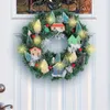 クリスマスの装飾クリスマスツリーリース料金は、照らされた小さな家の装飾シミュレーションクリスマスリースディスプレイウィンドウとドアデコレーションHKD230921