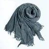 Scarves Japanese Style Unisex Cotton Linen Scarf Tiedyed Autumn Winter Men Wraps Korean Fashion Men's Bufandas Male Accessories 230921