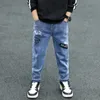 Jeans Boys 2023 Black Spring Pants 100 Cotton Trousers denim 230920