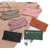 Money Clips % Genuine Leather Women Long Wallet Luxury Solid Money Slim Clutch Bag For Ladies Fashion Cowhide ID Credit Card Holder Purse Q230921