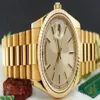 Fabriklieferant Luxus Saphir Automatik 36mm mechanisch 18kt GOLD Day-Date PRESIDENT 118238 Herrenuhr Uhren316q