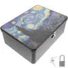 Gift Wrap Storage Tin Box Lock Onion Container Case Bin Treasure Display Tins Tinplate Wedding Souvenir