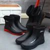 Buty deszczowe jesień czarne buty męskie butę moda męskie buty deszczowe przeciwpoślizgowe odporne na zewnątrz wodoodporne buty zapatos para hombres 230920