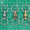 Key Rings 1Piece Titanium/Red Copper/Brass Removable Keyring Quick Release Keychain Dual Detachable Key Ring Pull-Apart Key Rings 230921