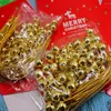 Present Wrap 5st Christmas Red Green Candy Box Tree Forms påsar Cookie Packaging för Merry Home Party Gifts Decorations