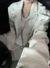 여자 재킷 빈티지 펑크 스탠드 목 느슨한 캐주얼 코트 일본 달콤한 쿨 y2k 미적 카퀴 타스 여성 패션 한국 스트리트웨어