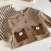 Chaquetas lindo oso nacido bebé abrigos 2023 otoño niños pequeños niñas niños abrigo de algodón suave Top Fot 018 meses 230920