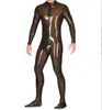 Catsuit Costumes Latex Rubber Suit Catsuit Full-body Bodysuit Coffee Party tights Feet Cosplay