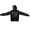 Hoodies dos homens moletons zip-up hoodie homens y2k roupas moda hoodies legal strass borboleta esqueleto impressão unisex moletom com zíper tops casacos 230921