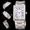 31mm Watches 5200028 Extra Large A2813 Automatic Mens Watch White Dial Black Roma Blue Hands Stainless Steel Bracelet Hello Watch2879