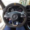 For Mercedes-Benz C-Class C200 GLC260L E-Class E300L S-Class DIY custom suede car steering wheel cover interior special car access2825