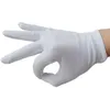 Five Fingers Gloves 20Pairs White Cotton Work for Dry Hands Handling Film SPA Ceremonial High Stretch Household Cleaning Tools 230921