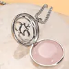 Pendant Necklaces Natural Stone Necklace Round Shape Gemstone Alloy Exquisite Charms For Jewelry Making Diy Simple Accessories