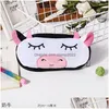 Storage Bags 1Pcs Kawaii Cartoon Pencil Case Plush Cute Handle Pencilcase School Supplies Bag For Boy Girl Stationery Pouch 20220929 Dhpql