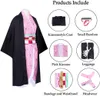 Anime Costumes Kamado Nezuko Cosplay Anime Demon Slayer Nezuko Cosplay Costume Kimono Haori Wig Suit Women Men Adult Kids Halloween Costumes