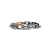 Colored steel engraved Monogram chain bracelet made in Italy