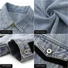 Vestes pour hommes Jeans Veste Hommes Denim Manteau Moto Revers Simple Boutonnage Mode Splash Encre Bleu Clair Street Hip Hop Lâche Cowboy Outwear