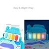 Chocalhos Mobiles Musical Baby Activity Gym Rack Play Mat Kid Tapete Puzzle Tapete Piano Teclado Infantil Playmat Crawling Game Pad Baby Toy Presente 230919