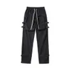 High Street Pocket Zipper Function Tactical Cannon Bomb Work Suit Pants Velcro Strap Pants1gxy