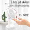 Portable Desk Fan 1200mAh Desktop Tyst Mini Cooling Fan USB Laddning av luftkylare Bordfläkt 4-växlad elektrisk fläkt för hem camping