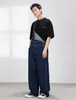 Men's Pants Streetwear Men Retro Japanese Fashion Bib Straight Denim Overalls Cargo Jeans Jumpsuit And Women Full Length Trousers W548
