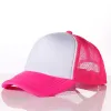 Truckerhoeden voor kinderen 5 panelen Zomer Mesh Blank Baseball Caps Verstelbare Snapback voor kinderen Effen Ball Caps Zonneklep zwart blauw geel LL