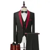 Herenkostuums Elegant voor mannen Zwart Grijs Zakelijk Formeel Mannelijk Slim Fit Jasset (Blazer Broek Vest) Bruidegom Bruiloft Schoolfeest Chic 3-delig