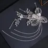 Accessori per fermagli per capelli Copricapo da sposa in cristallo Fascia per capelli Sposa Ornamenti floreali fatti a mano da donna