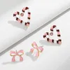 Original Design Christmas Series Love Butterfly Dropping Oil Earrings for Women's Cross border Party Earrings in Europe and America