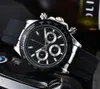 Mens Watches Luxury Fashion Style Quartz Movement Full rostfritt stål gummiband Clasp Sports Wrist Watch for Men Sale Classic Orologio Di Lusso