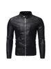 Męskie skóra Faux Pu Cutera Casual M5xl Vintage Black Motorcycle Fashion Jaqueta de Couro Masculina Mężczyzna 230921