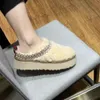 Mao Slippers 2023 Winter Nieuwe Mode Veelzijdige Dikke Zool Baotou Kan Casual Suede Schoenen Extern Dragen