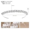 Hårklipp koreanska prinsessan Tiara brudkrok Crown Girl Elegant hårband Pearl Crystal Wedding Jewelry Accessories pannband gåva