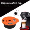 Tazza universale per capsule di caffè con spazzola per cucchiaio, riutilizzabile, riutilizzabile, filtro di ricarica per capsule di caffè, per macchina Bosch-s Tassimo 210284W