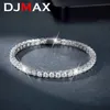 Cazibe bilezikler djmax lüks 1ct d renk bileklik s gümüş bileklik yuvarlak çanta yıldız ay bilezik zarif düğün 230921