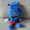 Regalo per bambini in peluche con peluche di scimmia coniglio blu da 25 cm, simpatico cartone animato di animali di peluche