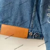 Designer-Jacke der Marke Lowe, Mantel für Herren und Damen, Frühling und Herbst, neuer bestickter, mit Buchstaben gewaschener Denim-Mantel, neutral