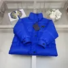 Kids boys fashion puffer blue down coats luxury designer 90% white goose down filling ultra light jackets for kid boy girls winter windbraker clothes