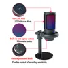 Microphones USB Microphone for Computer Recording and Streaming Mute Button Tabletop Professional Hypercardioid Microphone With RGB 230920