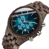 mens wood watches luxury multifunction wooden watch mens quartz retro watch men fashion sport wristwatch272y