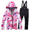 Skiing Suits Winter Ski Suit Women Brands High Quality Jacket and Pants for Warm Waterproof Windproof Snowboarding 230921